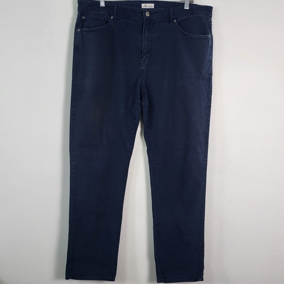 Peter Millar Crown Pants Men's 40x33 Blue Canvas Flat Front 5 Pockets MF18B86 - Picture 2 of 8